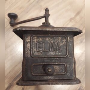 Antique Elma Coffee Metal Hand Grinder- Functional. Early 19th century, Spain